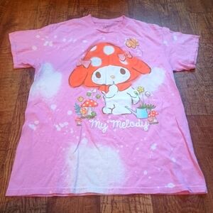 My Melody By Sanrio Pink Tie Dye Short Sleeve Tee Women's Sz Medium